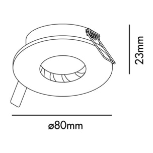 WET Lampe encastrable blanc GU10 IP44