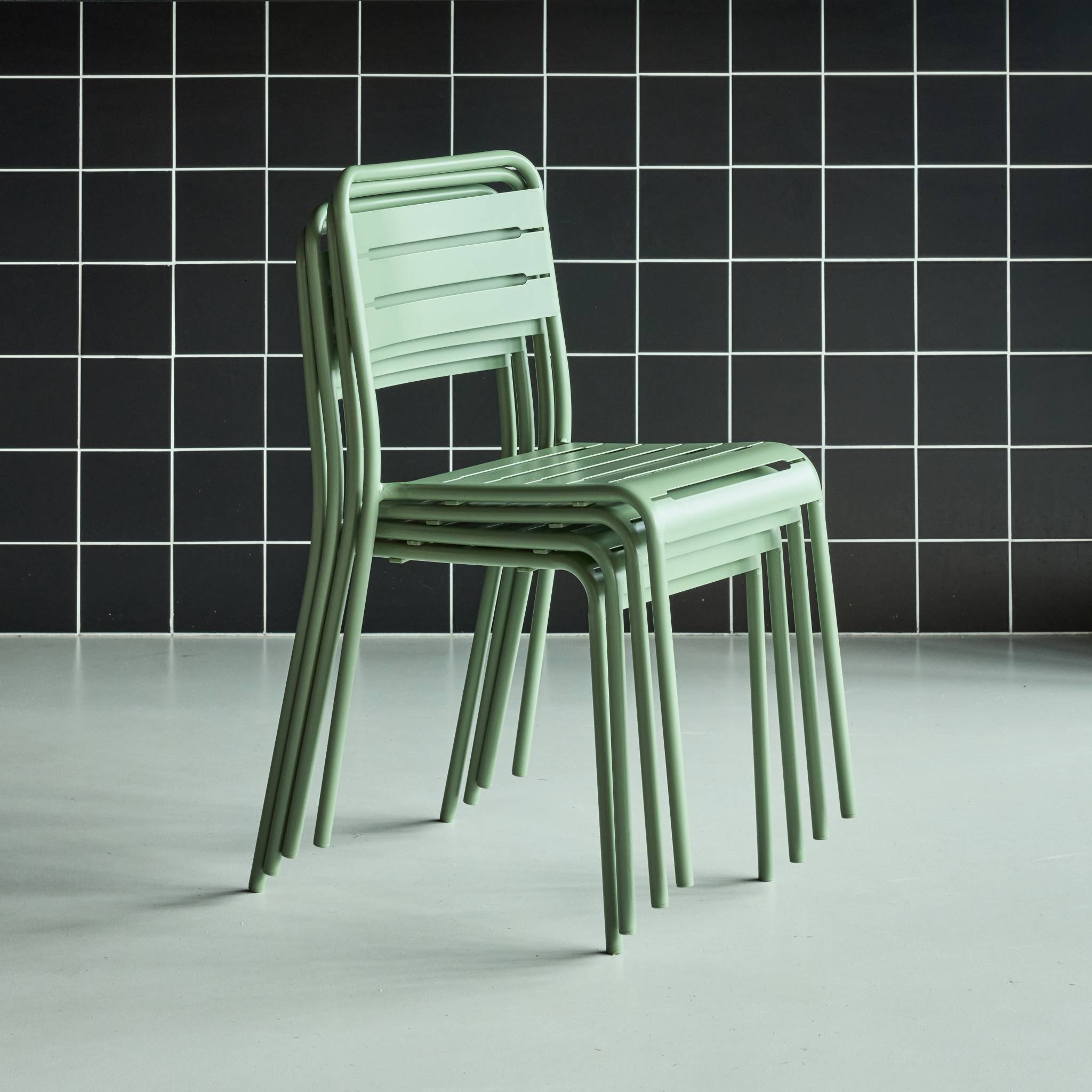 Chaise de jardin acier (lot de 4) AMÉLIA