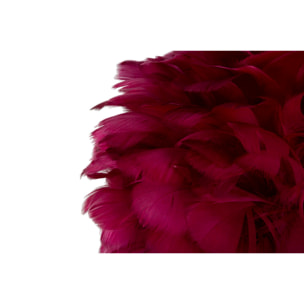 LAMPADA DA TAVOLO BALL FEATHER BORDEAUX CM Ø 30X50