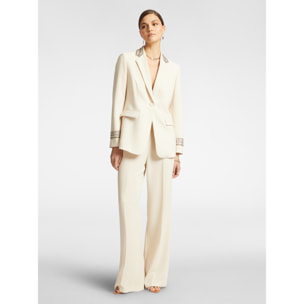 Elena Mirò - Blazer con ricami - Bianco