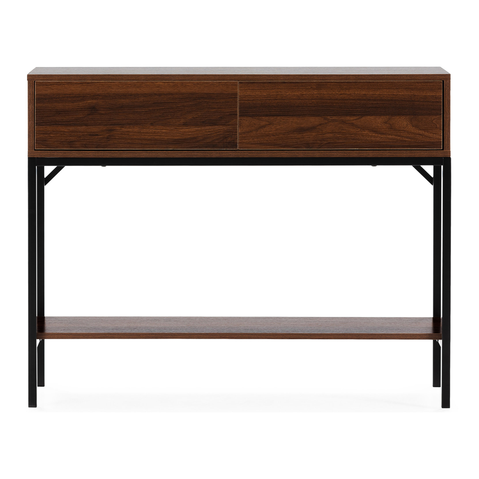 Mesa consola Auri 2 cajones efecto Nogal