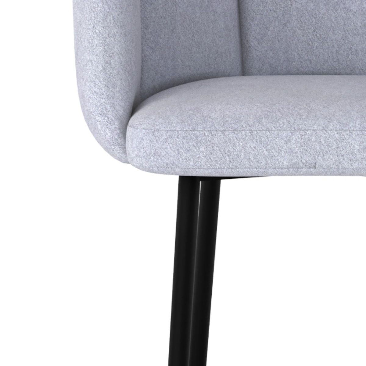 Lot de 2 chaises de bar en tissu gris clair 75 cm - Rosy