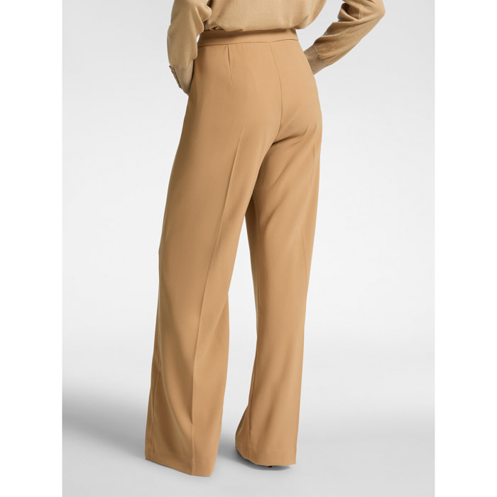 Elena Mirò - Pantaloni in tessuto crêpe stretch - Beige