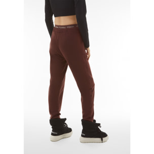 Pantaloni joggers in felpa invernale con elastico logato