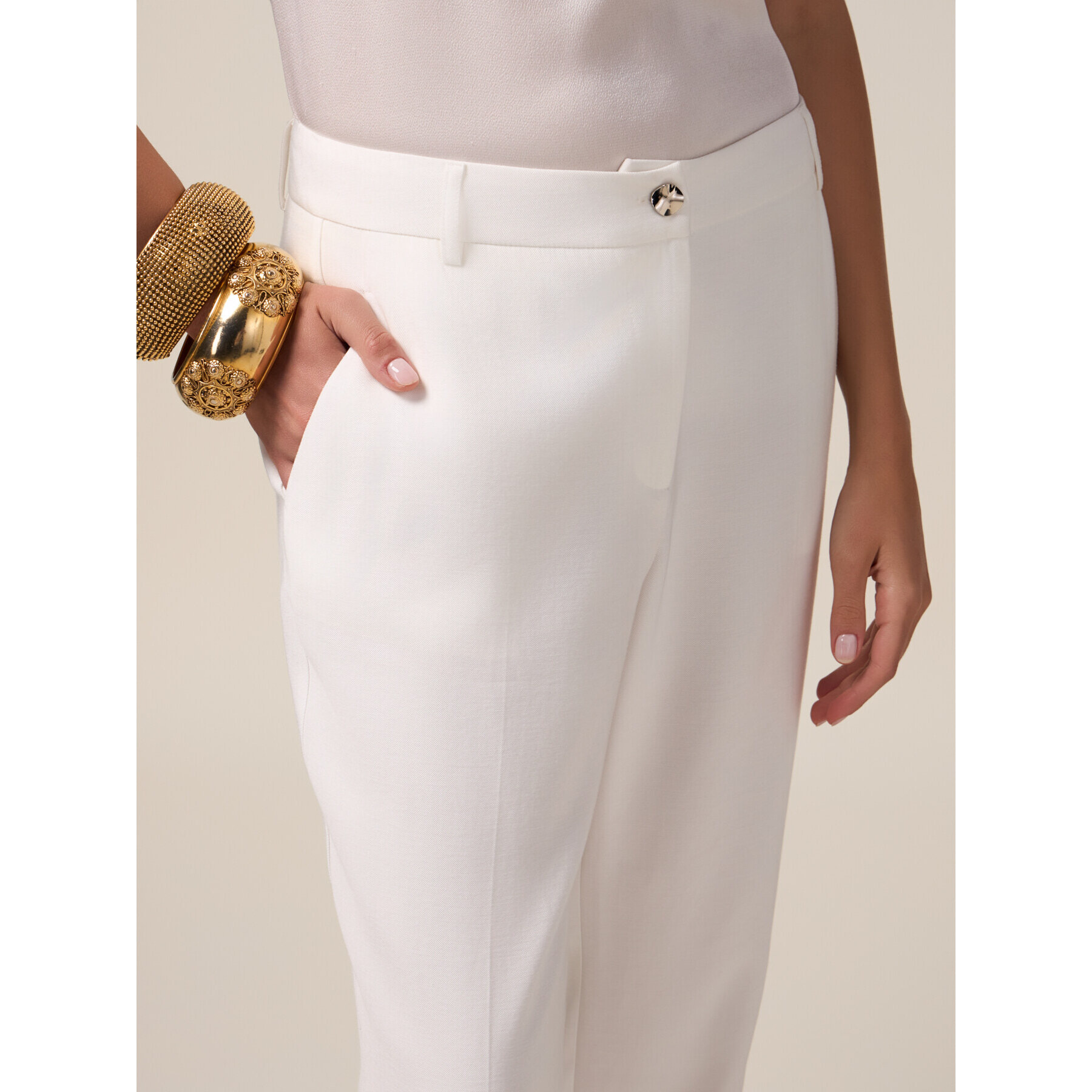 Oltre - Pantalones pitillo - Blanco