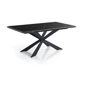Tomasucci Table extensible MELVIN EVO 120 BLACK MARBLE - NOIR