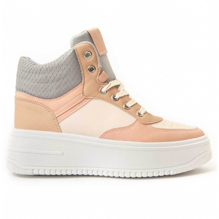 Sneaker De Plataforma - Beige - Altura: 5 Cm