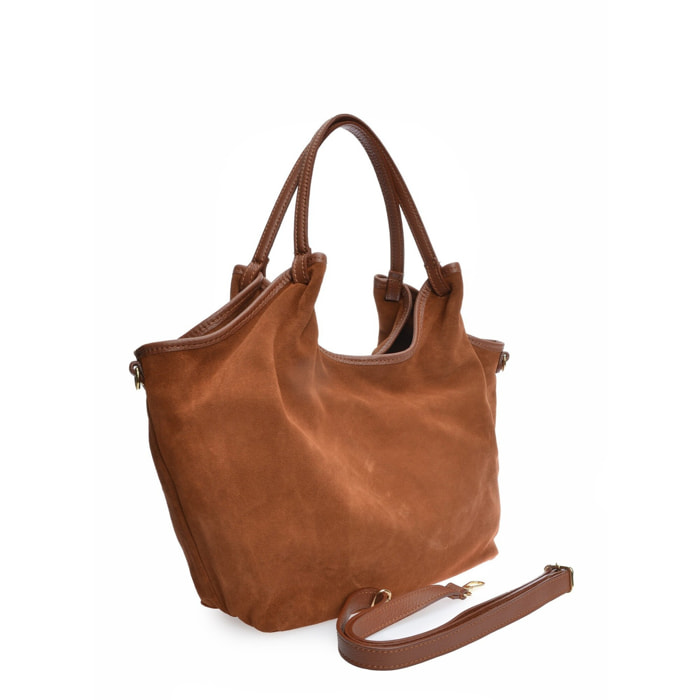 Borsa a tracolla Anna Luchini Cammello