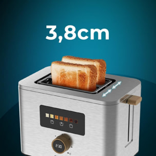 Cecotec Tostadora Vertical 2 Ranuras Cortas Touch&Toast Double 950 W 2 Rebanas d