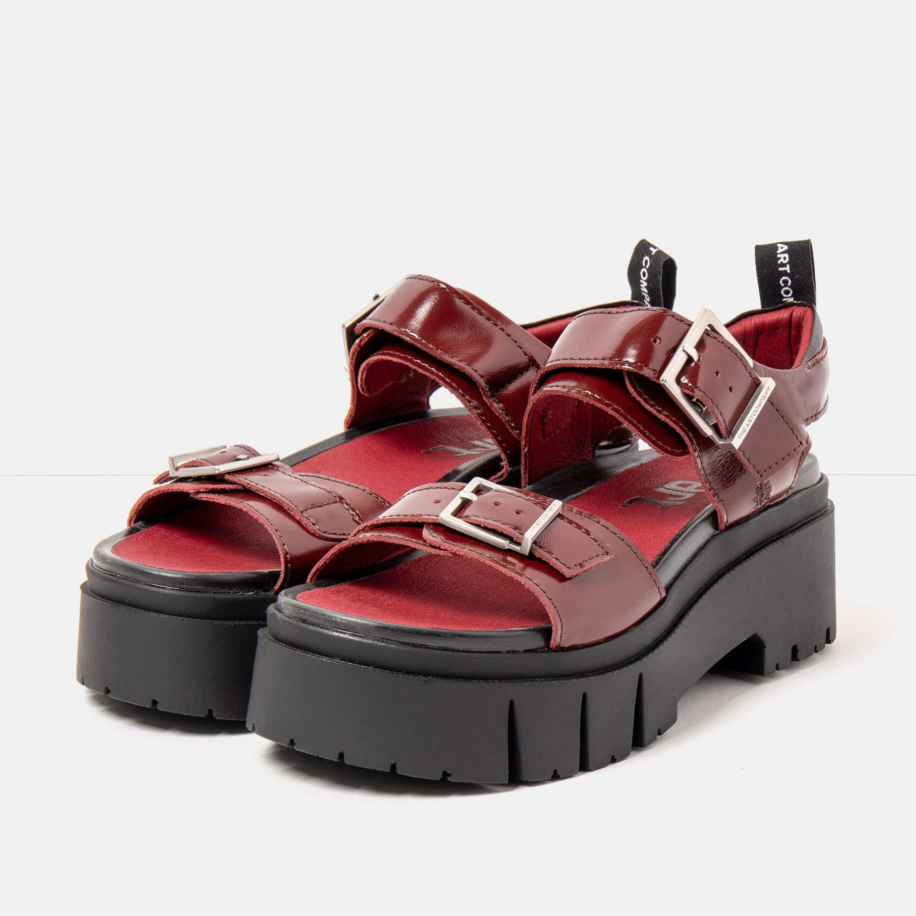 Sandalias 2041 NAPPA SHINNY BURDEOS / LEEDS color Burdeos