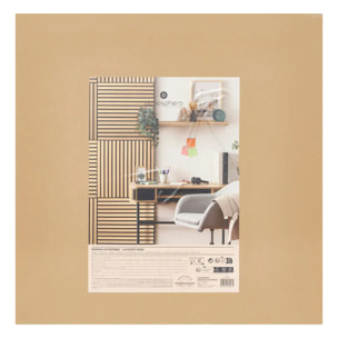 Panneau décoratif mural Colva beige fond noir 60x60cm