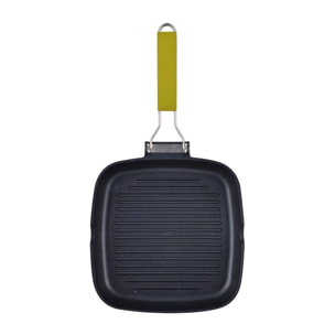 2 pcs sarten rainbow verde y amarillo + sarten grill safari verde