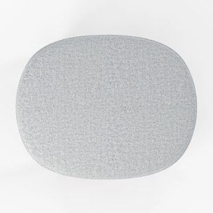 Lot de 2 tabourets pour îlot central 65,5 cm en bois et tissu gris - Jude