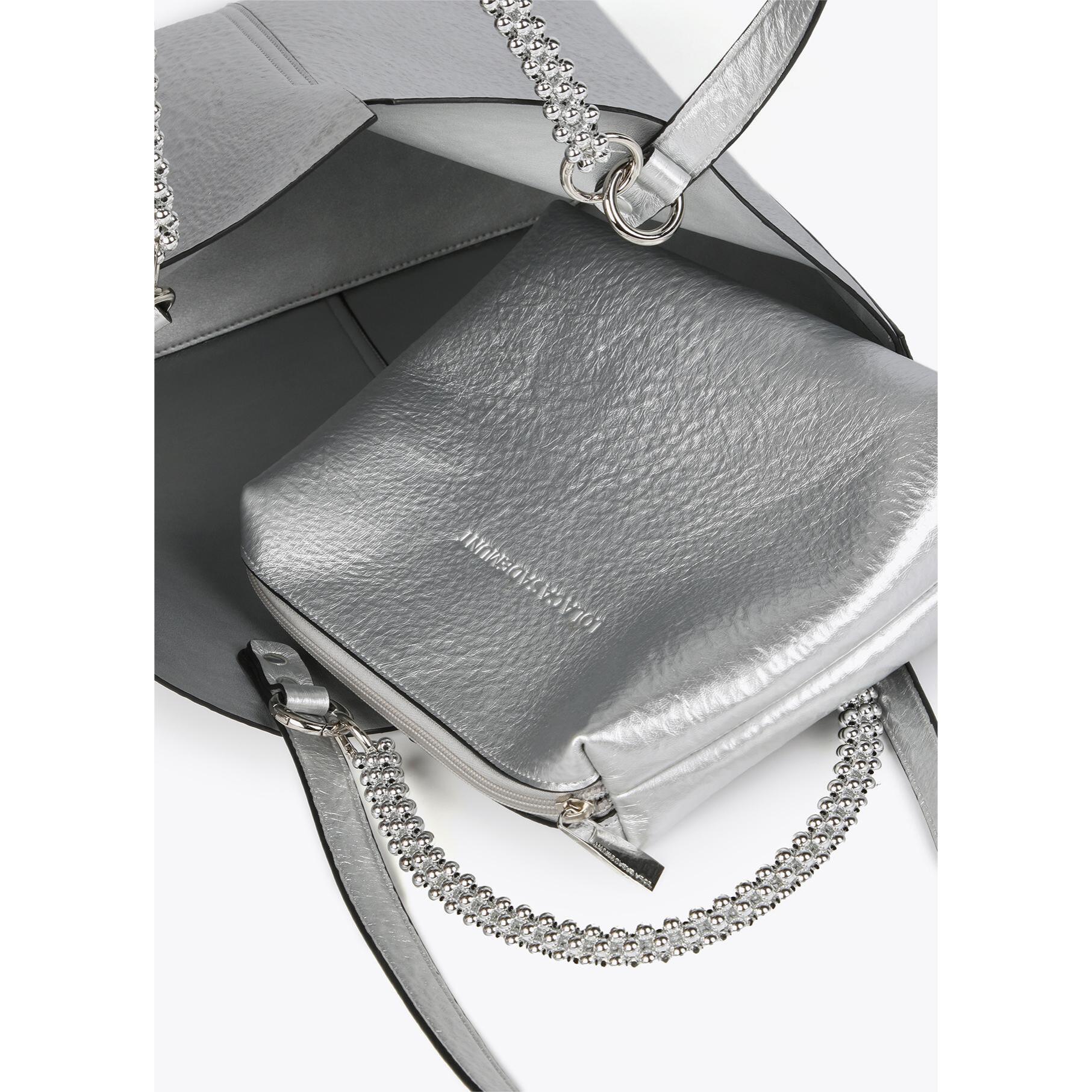 Borsa shopper metallizzata