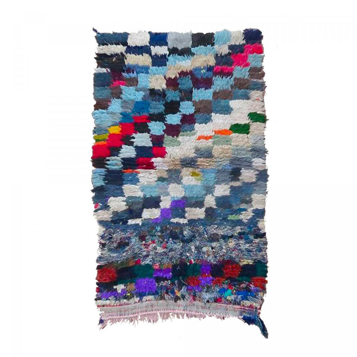 Authentique tapis berbère fait main en tissu recyclé GASE