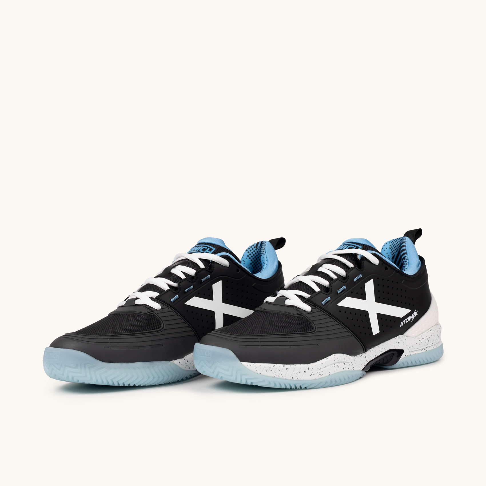 MUNICH ATOMIK 51 Zapatillas de Pádel/Tenis Negro y Azul Cielo