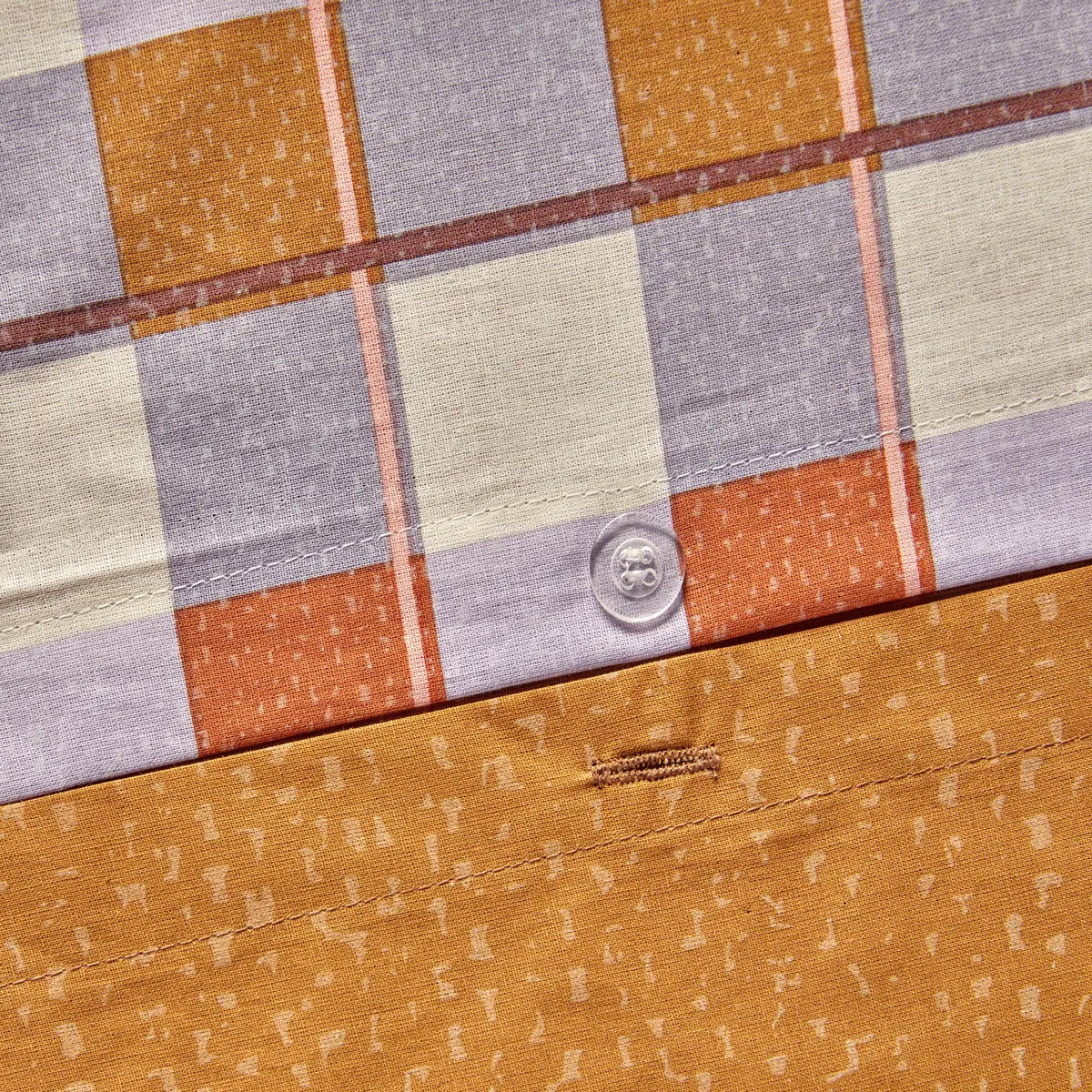 Parure de lit Carreaux modernes 240x220cm en coton