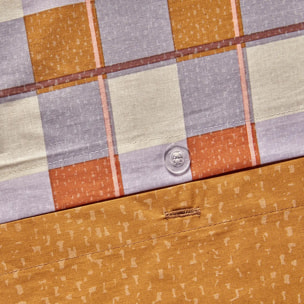 Parure de lit Carreaux modernes 240x220cm en coton