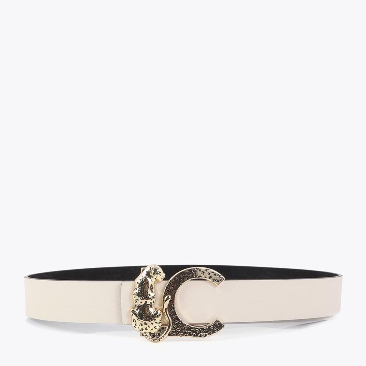 Cintura reversibile con fibbia con logo animale