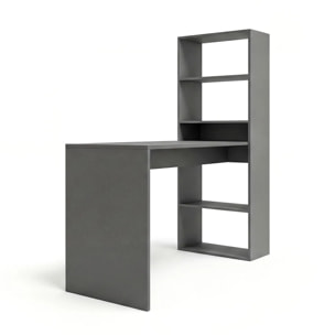 Mesa de escritorio con estantería en gris grafito 120x50 cm Cosmic Gris Grafito