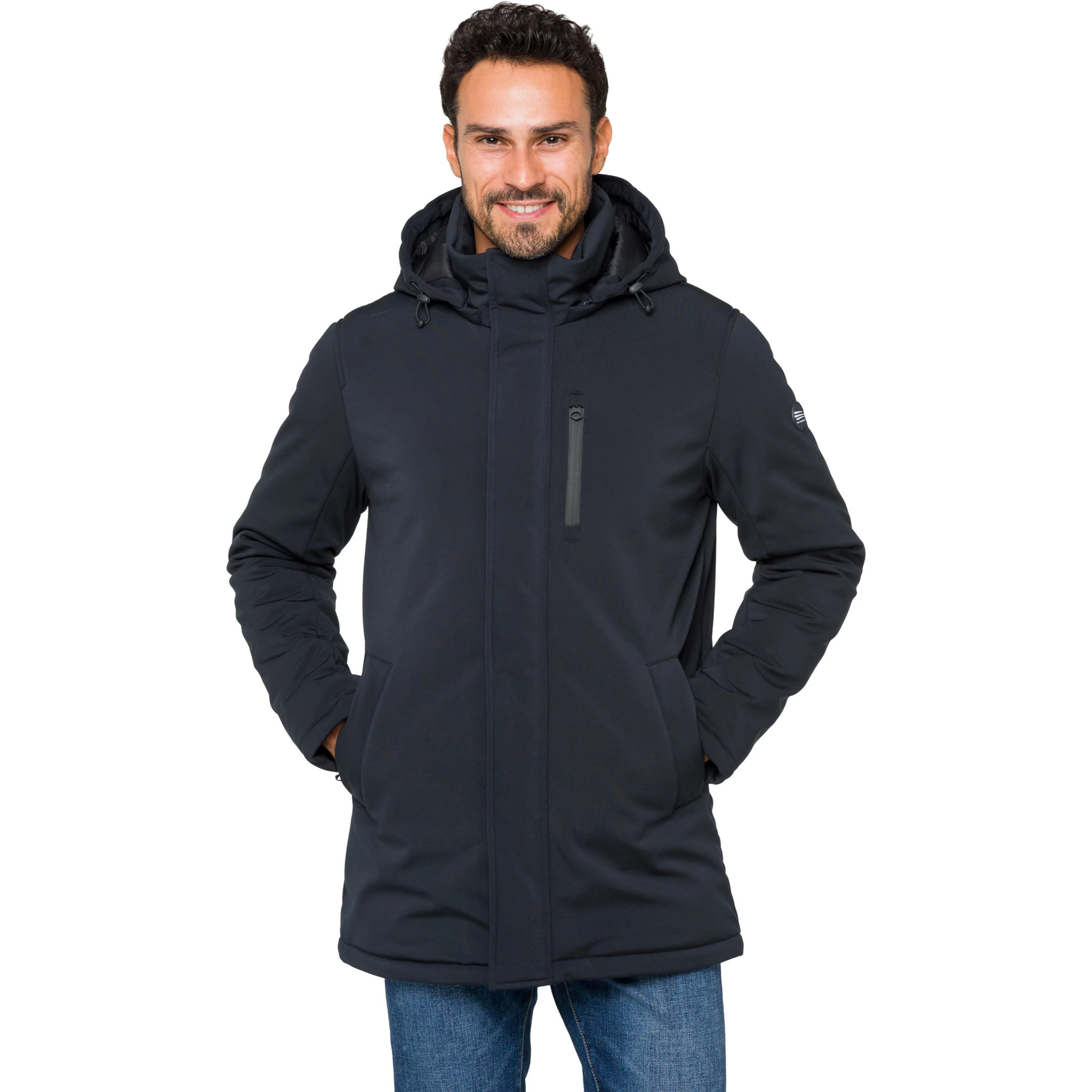 Parka NUSAKAN acolchada impermeable gris oscuro