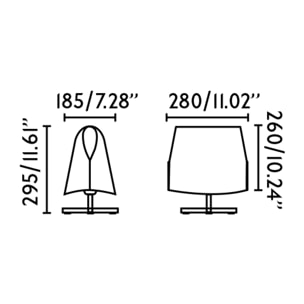 LUANG S Sobremesa negra/beige