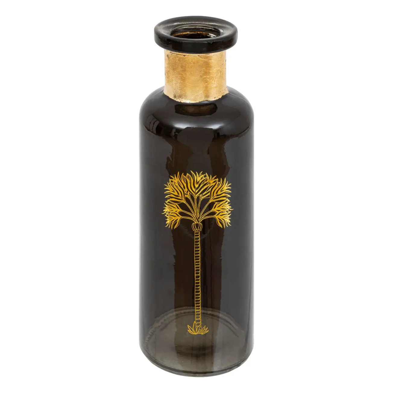 Vase "Tropical boudoir" H22cm vert foncé