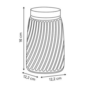 Bocal Striva rond 1,7L transparent