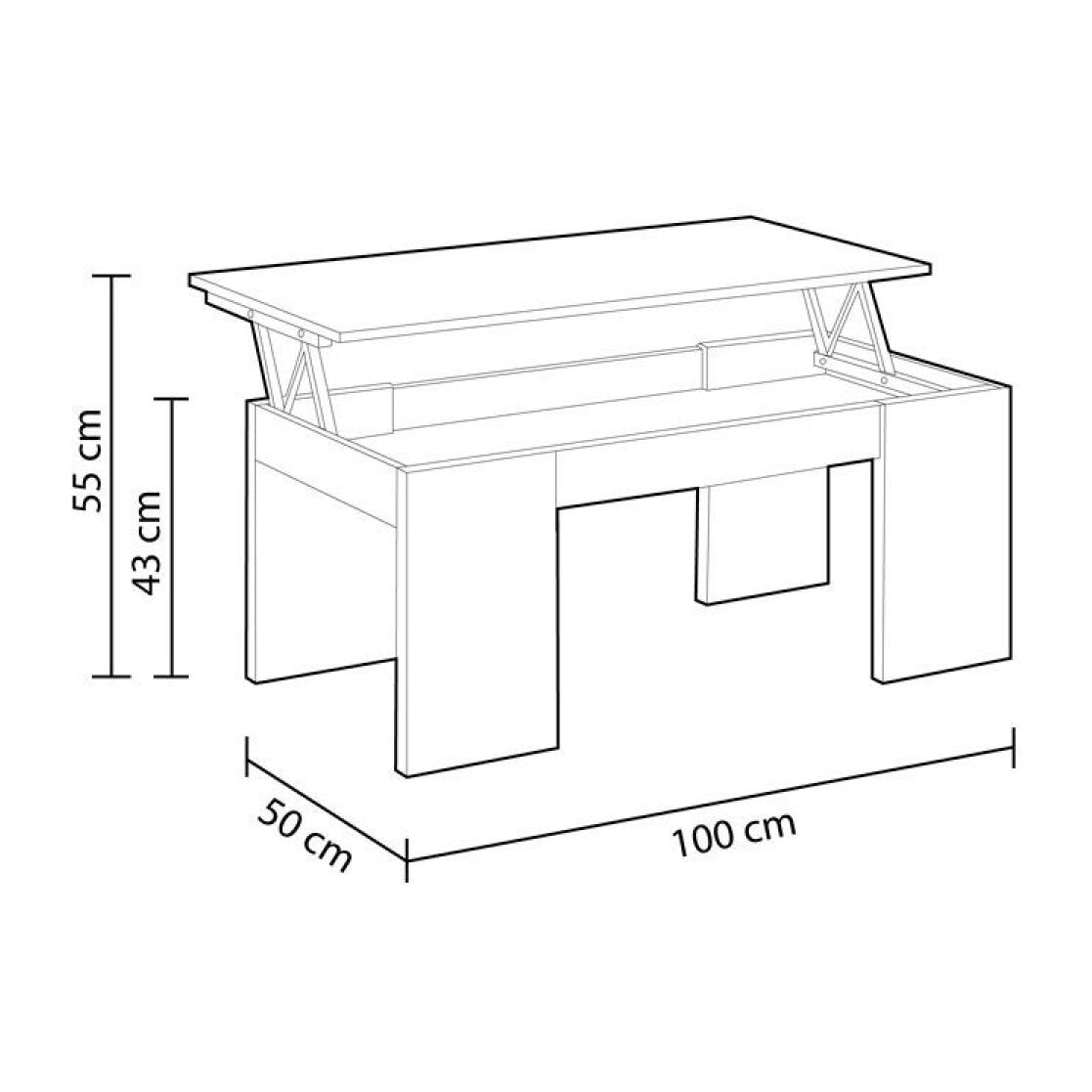 Mesa de centro elevable Kendra Roble Canadian