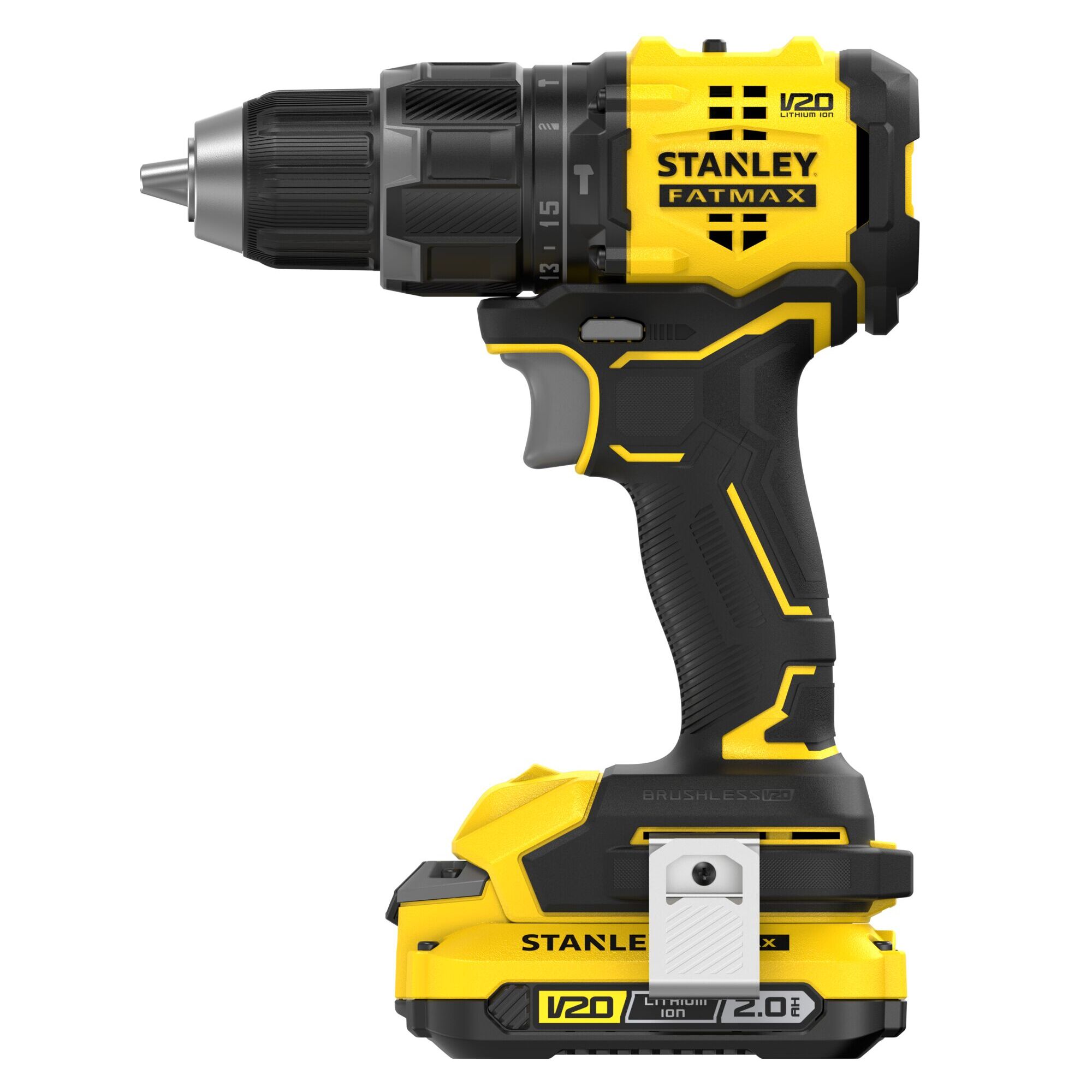 Perceuse visseuse à percussion 60Nm Brushless V20 FatMax 18V avec 2 batteries 2Ah en malette Pro-Stack