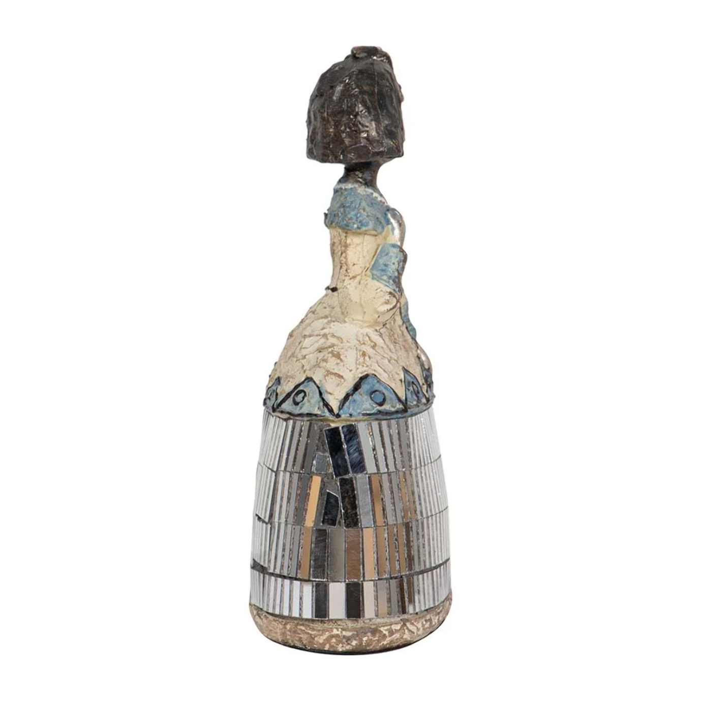 Figura Menina Resina Espejos 14x6x16 Cm