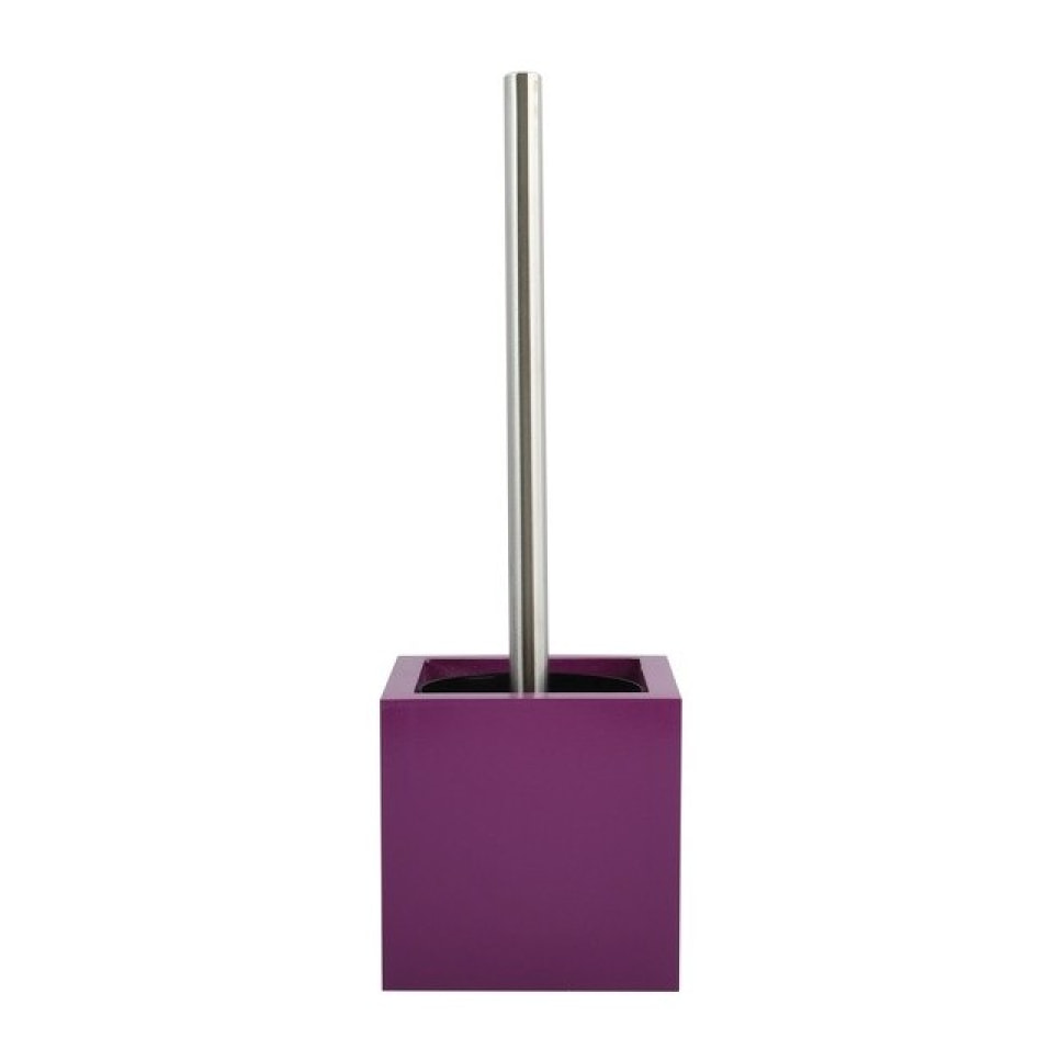 Brosse Wc avec support MDF Inox Violet MSV