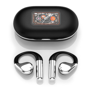 Q31 Cuffie Bluetooth 5.4. Schermo led. Tecnologia OWS riduzione del rumore e traduttore con Ai.