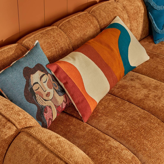 Coussin Homy rectangulaire 35x75cm orange