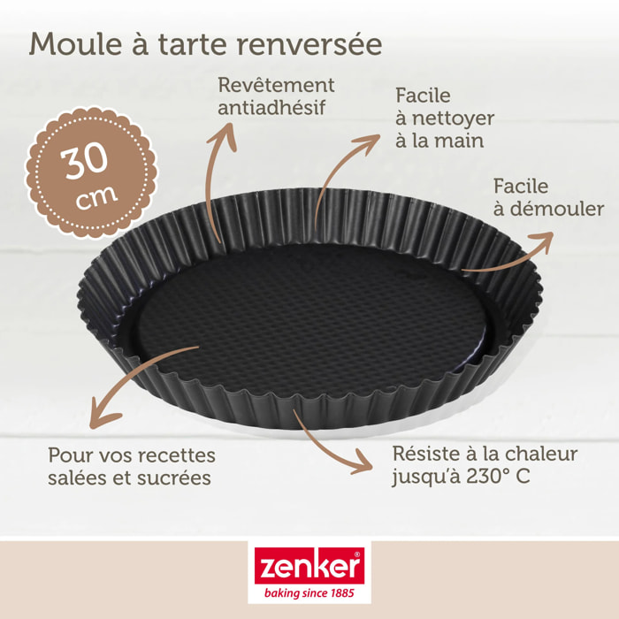 Lot de 2 plats à tartes renversées 30 cm Zenker Black Metallic