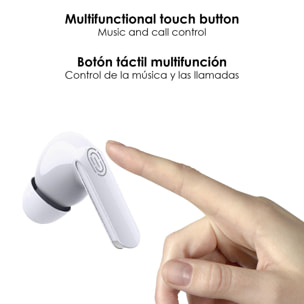 Cuffie TWS Y113 Bluetooth 5.1, comandi touch, base di ricarica da 200mAh.