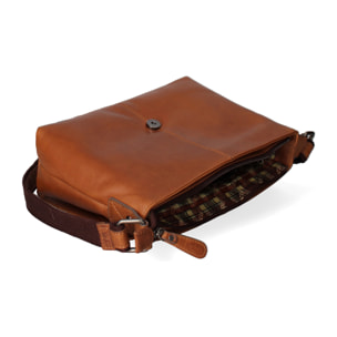 Borsa a tracolla da uomo In Vera pelle Made in Italy 28x21x18 cm