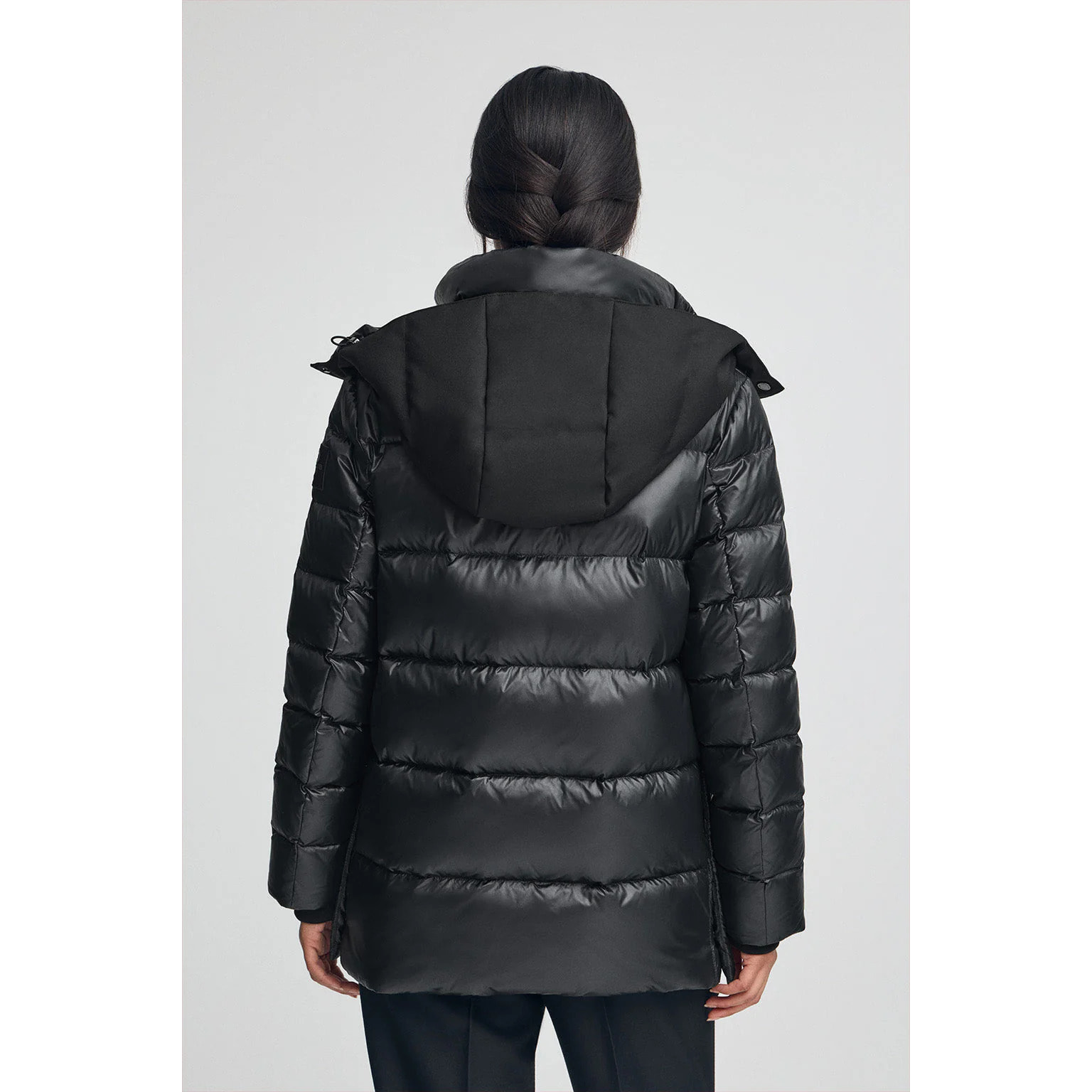 Chaqueta de plumas Ofelia negra con logo Polo Club