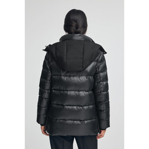 Chaqueta de plumas Ofelia negra con logo Polo Club