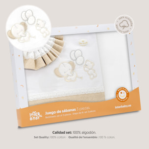 Triptico Coche Oso Elefante Globos Bco/Beig