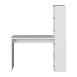 Mesa de escritorio con estantería en blanco artik 120x50 cm Duplo Blanco Artik (Blanco Mate)
