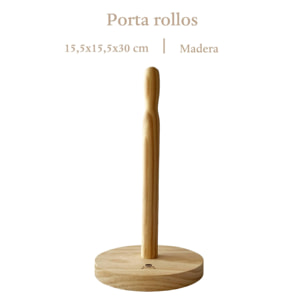 Porta rollo de papel en madera h.30cm scalpers home