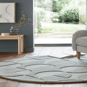 Tapis en laine rond GIGI Gris
