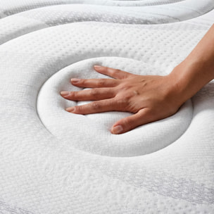 Ensemble Matelas Quintessence & Sommier Kit Tissu, Mémoire de Forme & Haute Densité, 30 cm, Accueil Enveloppant, Soutien Ferme