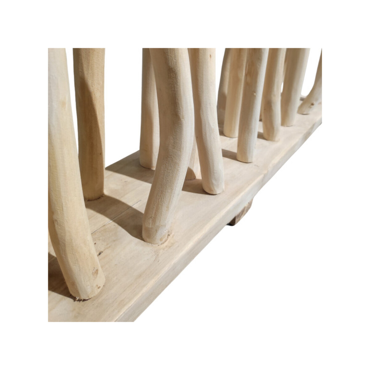 Paravent en bois de teck blanchi H180 cm - JESSIE