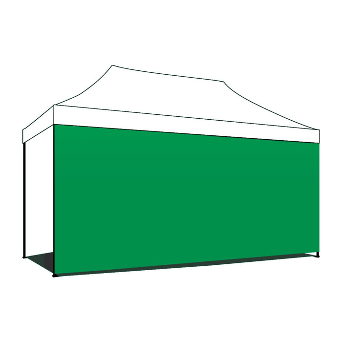 Telo laterale per gazebo da giardino 3X4,5 M. Telo con velcro vari colori verde