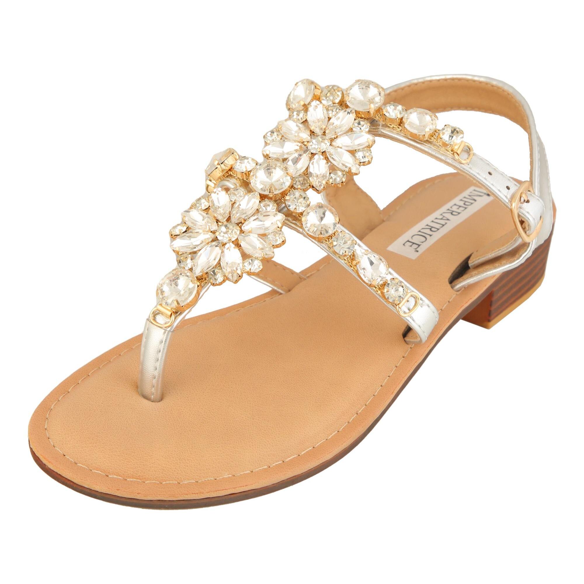 Sandali infradito con dettagli gioiello