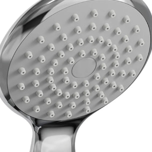 Pommeau de douche Vicente Chrome Ø 80 mm avec support mural et flexible 150 cm