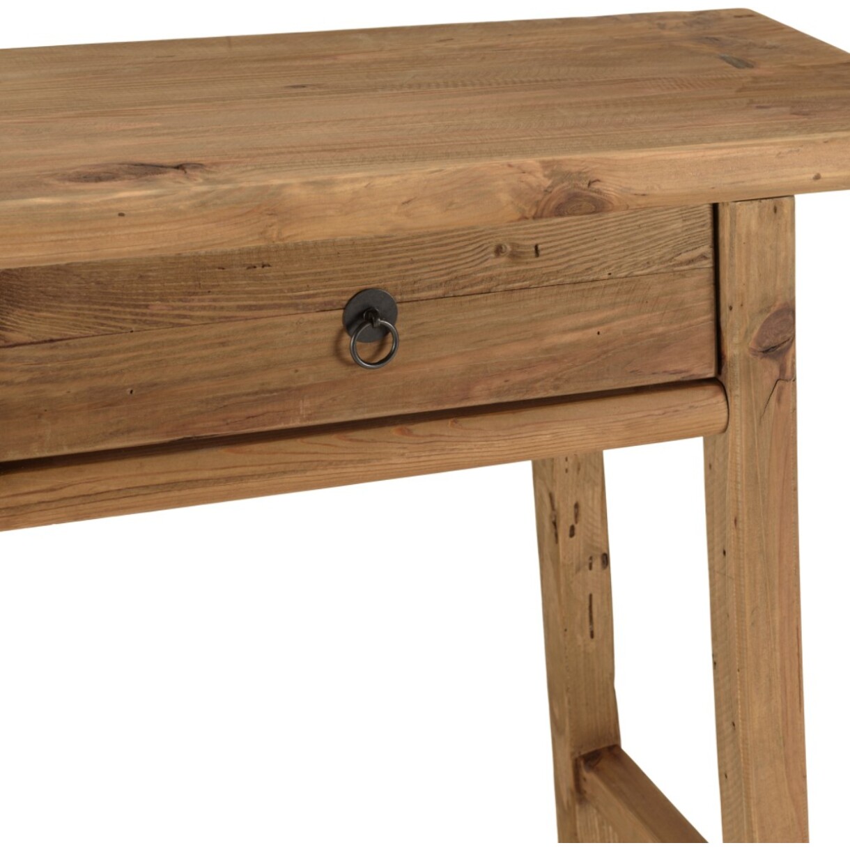 SANDY - Console 2 tiroirs bois pin recyclé