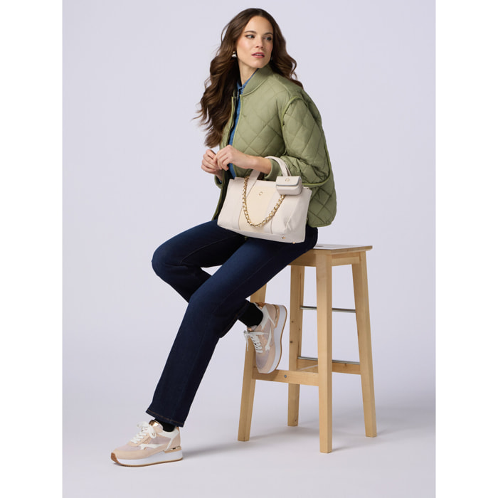 Oltre - Jeans regular blu rinse con bottoni dorati - Blu